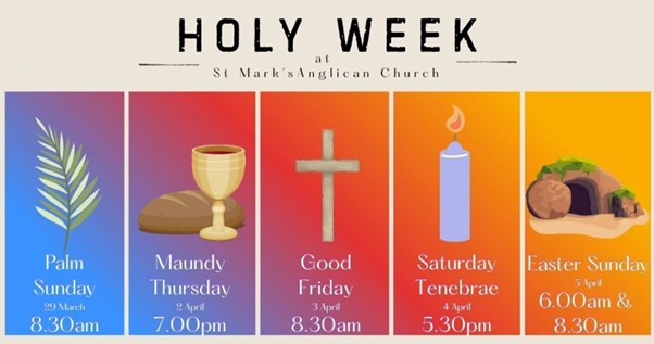 2026 Holy Week at St Mark's Anglican Church