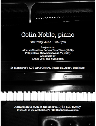 Colin Noble Piano Recital 16 June 2018