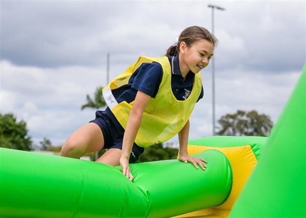 Year 6 activities_inflatable course