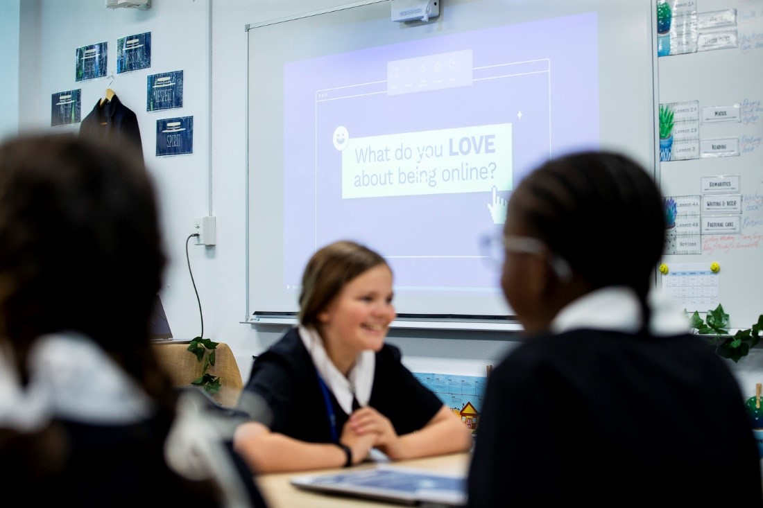 Year 6B students participating in National Safer Internet Day activities