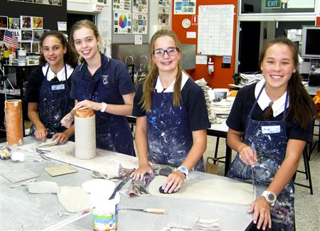 St Margarets Students in Art Class