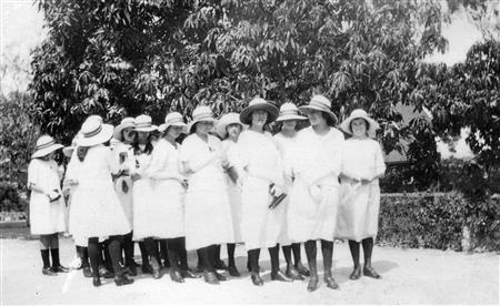 1923 Boarders going to Church